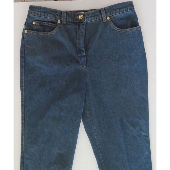 St. John Sport by Marie Gray Women's Sz 12 Dark Blue High Rise Jeans - Picture 3 of 10